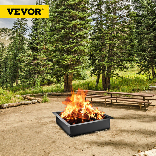 VEVOR  30/36 Inch Fire Pit Ring Heavy-Duty Steel with Tongs Easy to Assemble Durable Sturdy for Heating Barbecue Yard Outdoors - DragonHearth