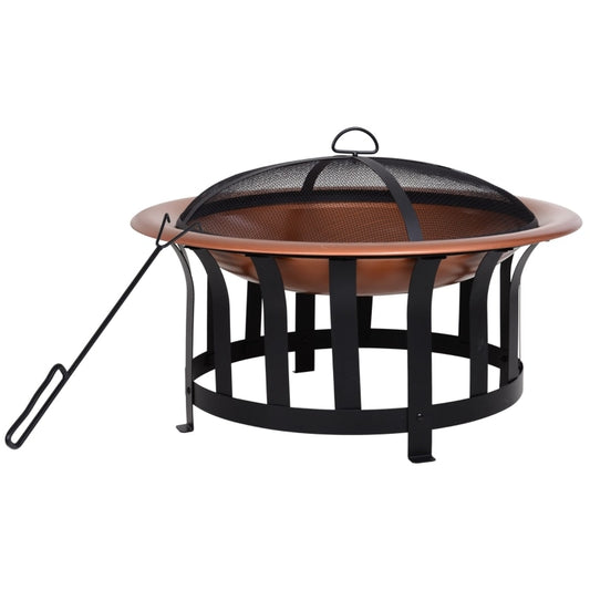 30" Steel Round Outdoor Patio Fire Pit - DragonHearth