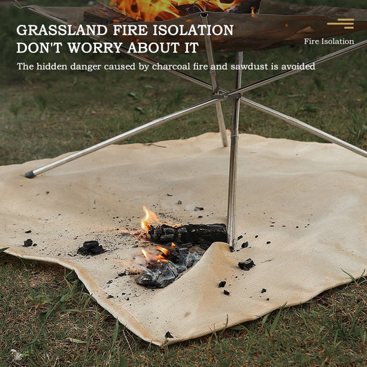 Fire Pit Mat Fireproof Camping Stove Grill Mat Blanket for Ground Patio Deck Lawn Campsite Fiberglass Ember Mat - DragonHearth