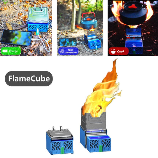 DAY WOLF Flame Cube Foldable Camping Stove - DragonHearth