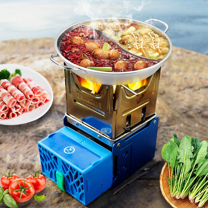 DAY WOLF Flame Cube Foldable Camping Stove - DragonHearth