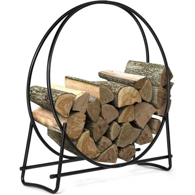 40-inch Tubular Steel Firewood Storage Rack - DragonHearth