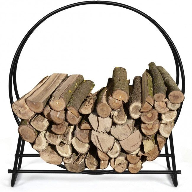 40-inch Tubular Steel Firewood Storage Rack - DragonHearth