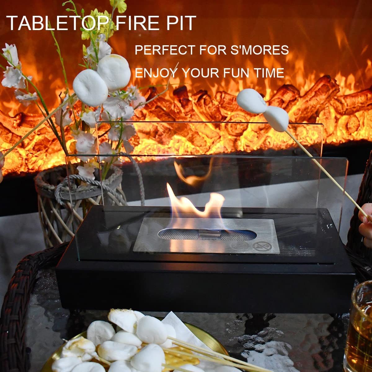 Tabletop Rectangle Fire Pit - DragonHearth